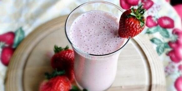 maasika piimakokteil dukani dieedi jaoks