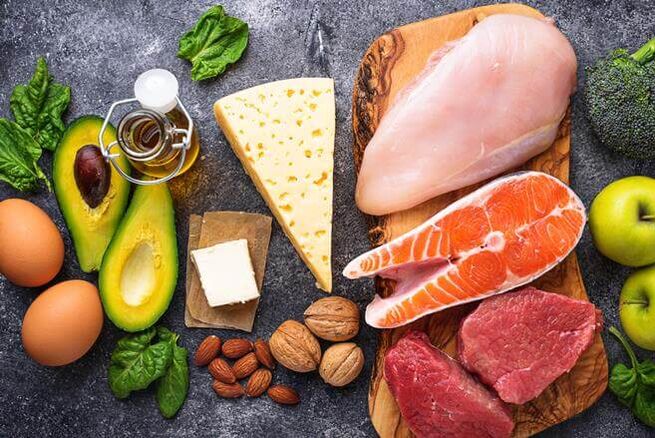 Madala süsivesikute sisaldusega dieedi dieet koosneb toodetest, mis sisaldavad loomseid ja taimseid valke koos rasvadega. 
